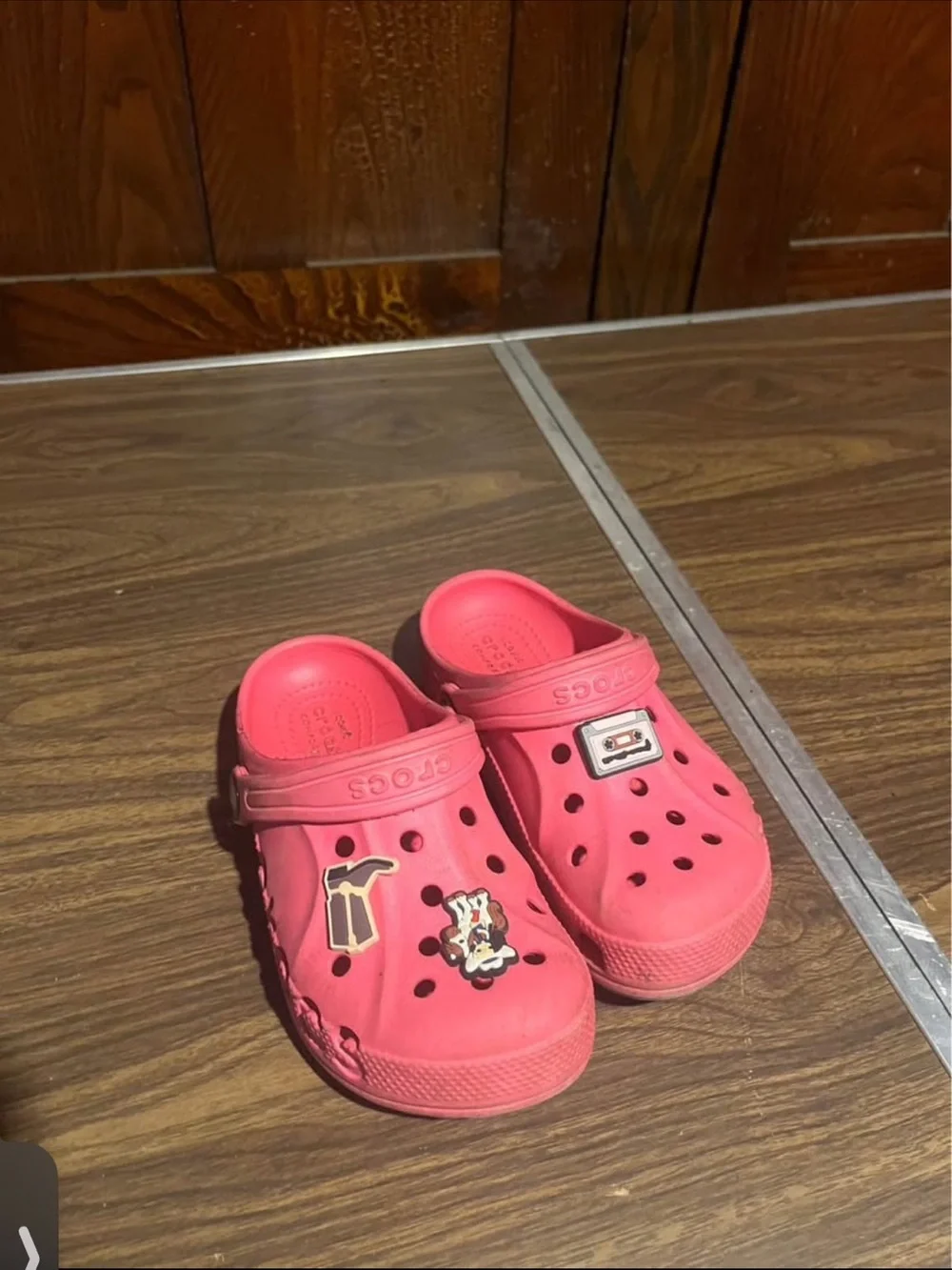 CROCS Kids Bubblegum Pink Classic Clog with Charms